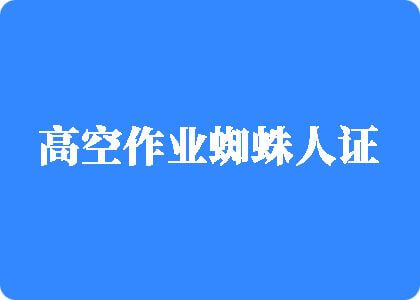 操老逼高空作业蜘蛛人证